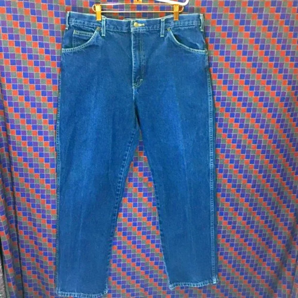 MEN'S DICKIES BLUE JEANS SIZE MENS 36x32 JEAN DENIM PANTS WORK WEAR (36 X 32)